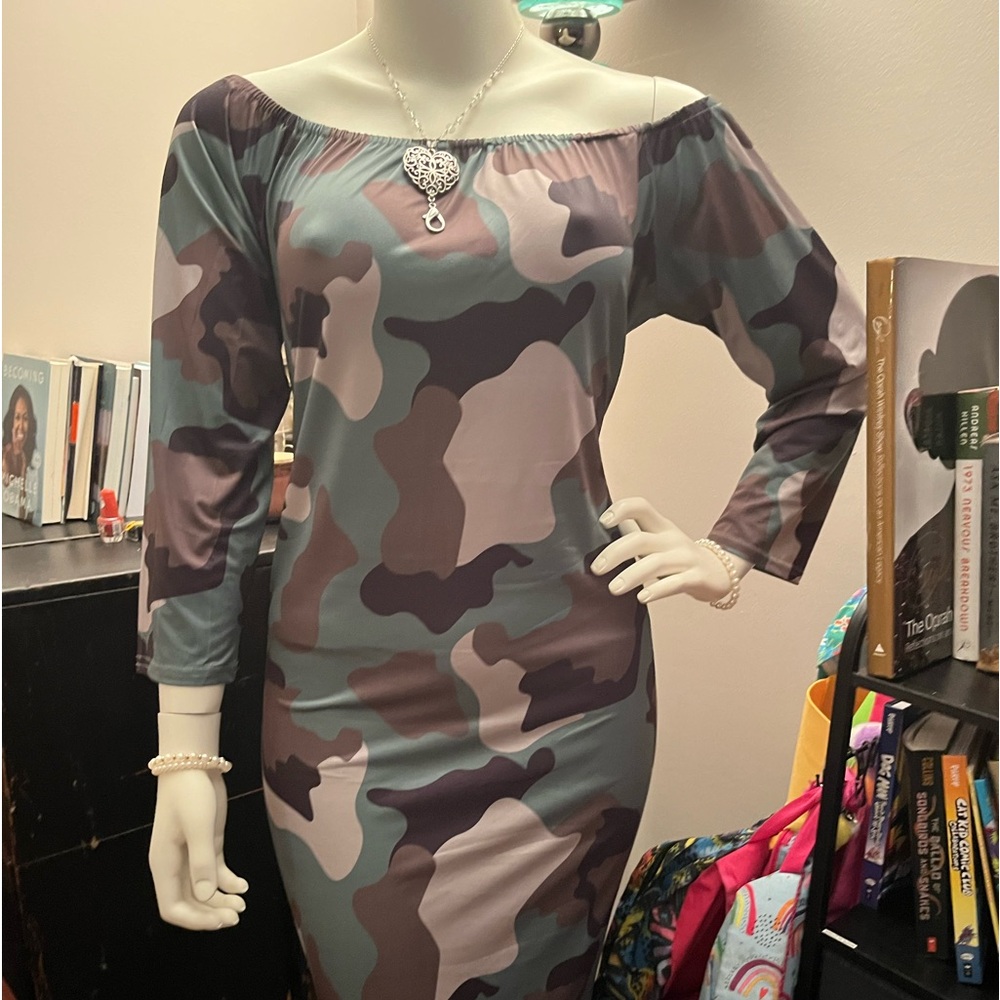 Maxi camo dress.